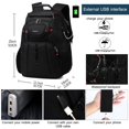 thumbnail image 2 of Simple Casual Large Capacity Backpack With USB Charging Port, Travel Backpacks, 17 Inch Computer Bag, 2 of 5