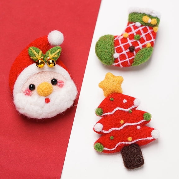 Wizardi Beginner Needle Felting Kit for Adults - Christmas. Christmas Felting Kit 3-5cm. Felting Tools. Wool Felting Supplies. Felt Crafts. Wool Felt. F07N8-W333