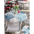 thumbnail image 4 of Outdoor Tablecloth with Umbrella Hole & Zipper, Blue Coral Coastal Round Tablecloth 60 Inch, Summer Beach Nautical Seaside Patio Table Cover Waterproof Table Cloth for Picnic/Party, 4 of 7
