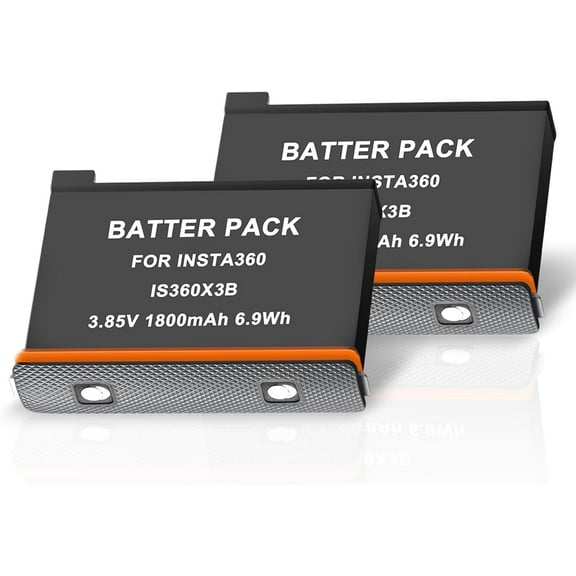 For Insta360 ONE X3 Camera Battery 1800mAh 2 Lithium Ion Batteries