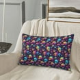 thumbnail image 5 of Gukieu mushroom Skull star Print Plush Pillow Cover, Hidden Zipper Pillow Protector without Pillow Core, Suitable for Bedroom, Office, Car Decoration-14"x20", 5 of 6