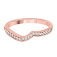 thumbnail image 3 of AoneJewelry 0.20 Carat Diamond Curved Wedding Band In 10K Solid Rose Gold, 3 of 5