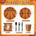 thumbnail image 5 of Basketball Party Supplies Basketball Plates Cups Napkins Basketball Birthday Decorations with Banner Tablecloth - for Sports Party Favors Serve 20 Design3, 5 of 7
