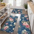thumbnail image 2 of Pioneer Flower Floral Print Pattern Kitchen Rugs Sets Of 3,Kitchen Runner Rugs Non Skid Washable,Decorative Kitchen Floor Mats for Kitchen,Sink,Laundry,17"x30"+ 17"x47" + 17"x59", 2 of 6
