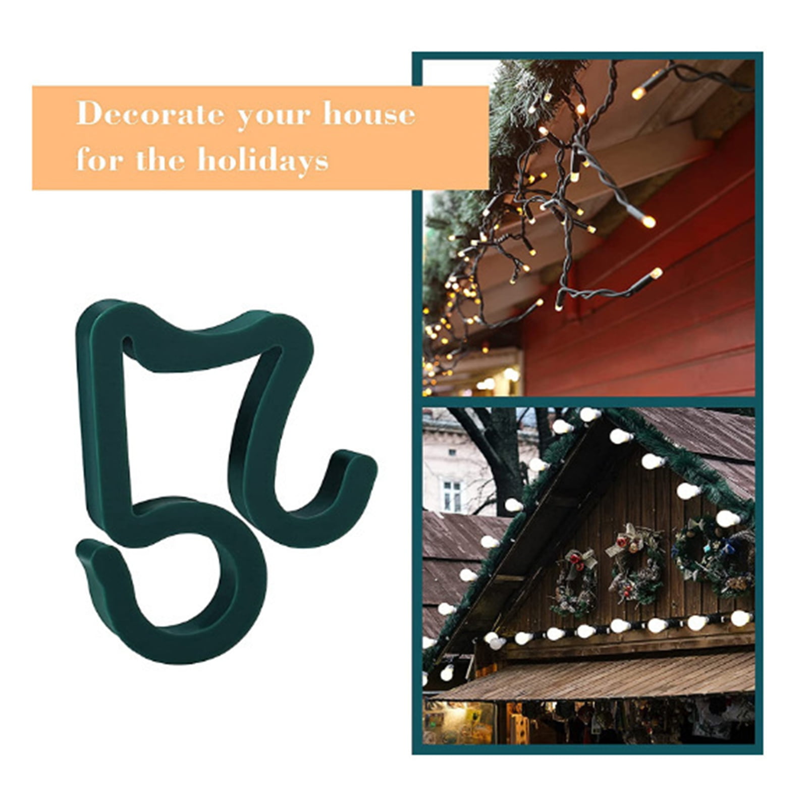 Jiaroswwei 20/50Pcs Note Shape Light Clip Waterproof Easy Hanging