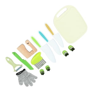 Ensemble de couteaux en plastique pour enfants, Couteau sans danger pour enfants Tout en une poignée Largement couper la nourriture pour les rassemblements familiaux