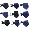 thumbnail image 2 of Male Soft Polyester Silk Necktie Men Business Wedding Ties Polyester silk pre Stripes Dots Pattern Neck Ties, 2 of 9