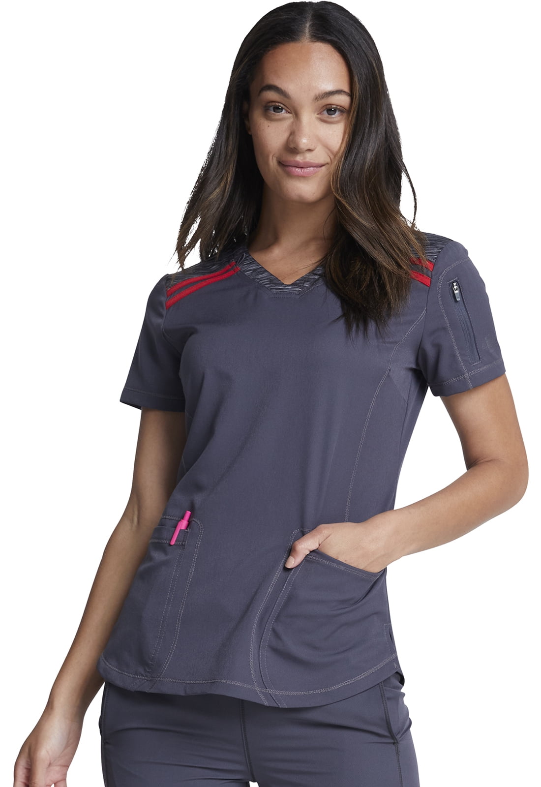 Dickies Dynamix Scrubs Top for Women VNeck DK740