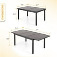 thumbnail image 6 of Sophia & William 9 Pieces Outdoor Patio Dining Set Textilene Chairs & Extendable Steel Table Set for 8-person, 6 of 11