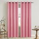 thumbnail image 4 of Cortinas opacas (1 unidad), paneles de cortina con aislamiento térmico, tela que bloquea la luz y protege del sol, con ojales, para sala de estar o dormitorio (rosa)., 4 of 8