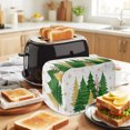 thumbnail image 3 of Toaster Cover 4 Slice, Green Christmas Tree Dustproof Bakeware Oven Protector with Top Hook, Golden Xmas Tree Winter Snowflake Waterproof Small Kitchen Appliance Toasters Dust Cover, 12"x11"x8", 3 of 9