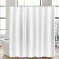 thumbnail image 2 of CORTINA DE BAÑO EXTRA LARGA altura blanca para el baño, cortina de baño ancha en poliéster antimoho, impermeable para la bañera, ancho 180 x alto 220cm |MOON, 2 of 5