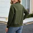 thumbnail image 5 of Unir Full Zip Casual Sweatshirt Jacket for Women, Ribbed Collar Cuffs, Relaxed Fit Athletic Outerwear with Pockets, 1 Piece, S-XXL, Plus Size Friendly, 5 of 6