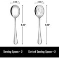 thumbnail image 2 of Serving Spoon Sets, Includes 2 Serving Spoons and 2 Slotted Serving Spoons, 8 3/4" Stainless Steel Buffet Banquet Spoons, 2 of 4