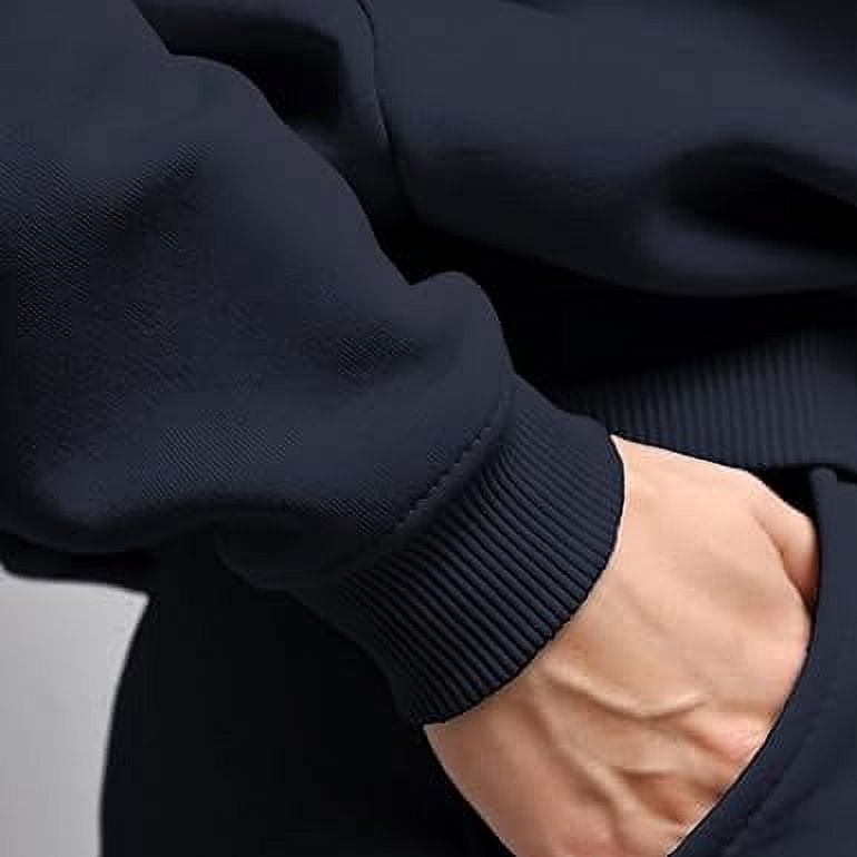 Men's Fleece Hoodie, Soft Breathable Casual Midweight Hooded Pullover Sweatshirt for Men, X-Large, Navy Blue