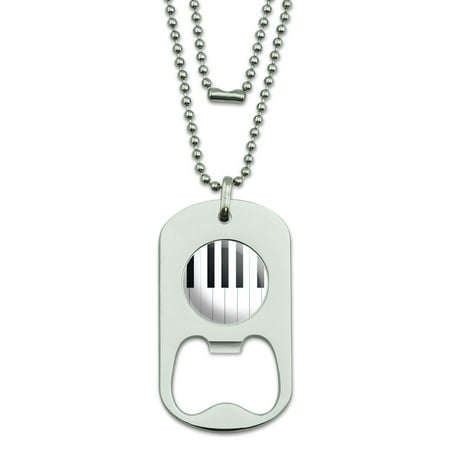 Piano Keys Music Dog Tag Bottle Opener