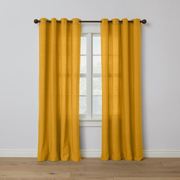 Brylanehome Poly Cotton Canvas Grommet Panel Window Curtain Drape Walmart Com Walmart Com