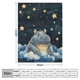 thumbnail image 4 of BCIIG Hippo Cloud Blanket Cute Cloud Animal Pattern Design Boys Girls Blanket Cute Fluffy Cozy Soft Plush Blanket Bed Sofa Living Room Sofa Chair   60x80in, 4 of 6