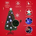 thumbnail image 4 of Patiojoy 5' Pre-Lit Optical Fiber Artificial Christmas Tree w/ Multicolor LED Lights Snowflakes, 4 of 10