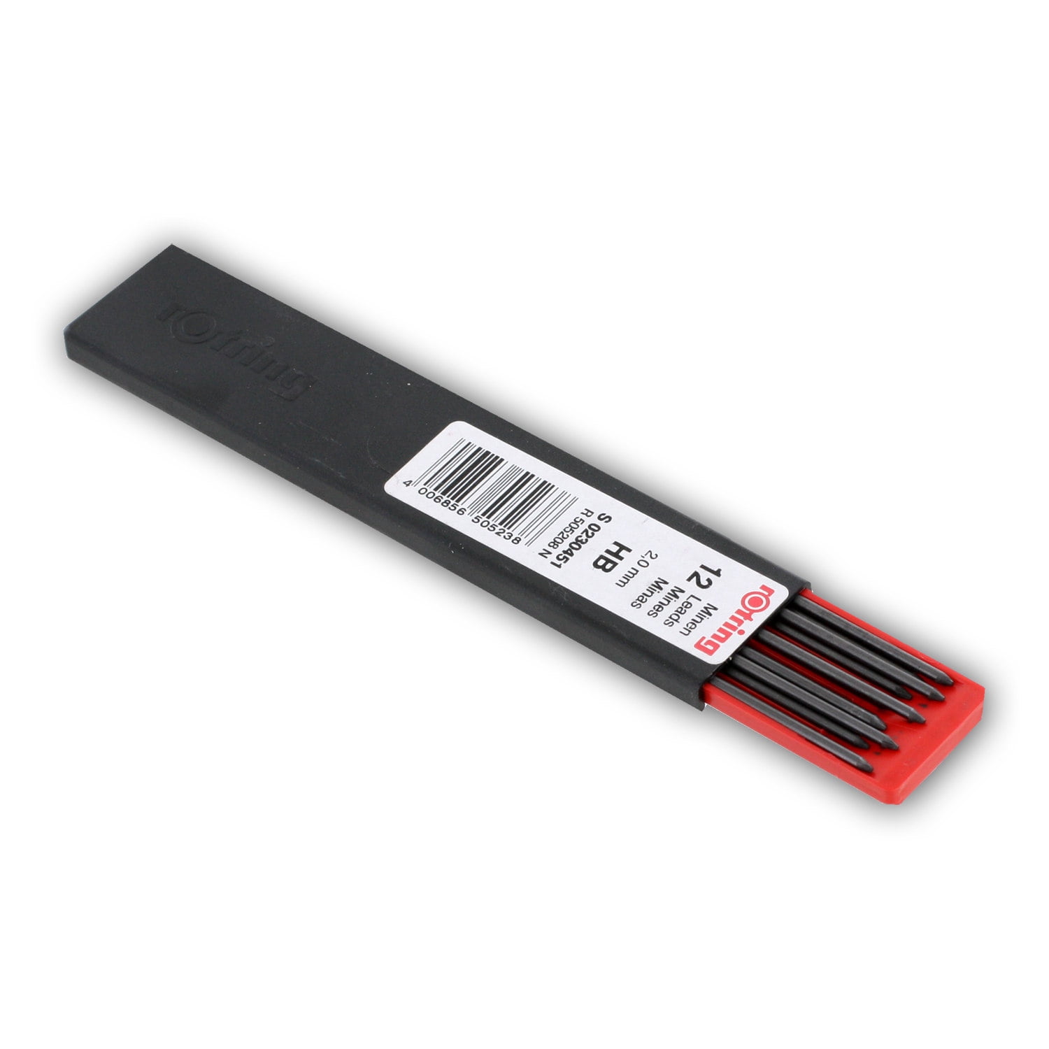 Pk/12 Rotring High Polymer Clutch Pencil Leads, 2 mm, HB