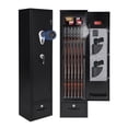 thumbnail image 1 of Heavy Duty Gun Safe – 60''H Large Capacity Rifle & Handgun Safe with Biometric Fingerprint & Digital Keypad – Quick Access, Removable Shelves, Handgun Pockets, Dual Alarm – Black Security Cabinet, 1 of 7
