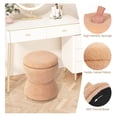 thumbnail image 3 of Round Ottoman with Storage, Swivel Boucle Ottoman Vanity Stool, Upholstered Footstool with Storage Removable Lid, Modern Round Footrest Coffee Table for Living Room, Dorm, Makeup Room, Coral, 3 of 8