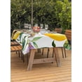 thumbnail image 4 of 52x70 Inch Outdoor Tablecloth with Umbrella Hole Zipper Rectangle Summer Lemon Rectangular Tablecloths Outside Waterproof Purple Spring Floral Bee Botanical Patio Table Cloth Cover for Picnic Party, 4 of 8
