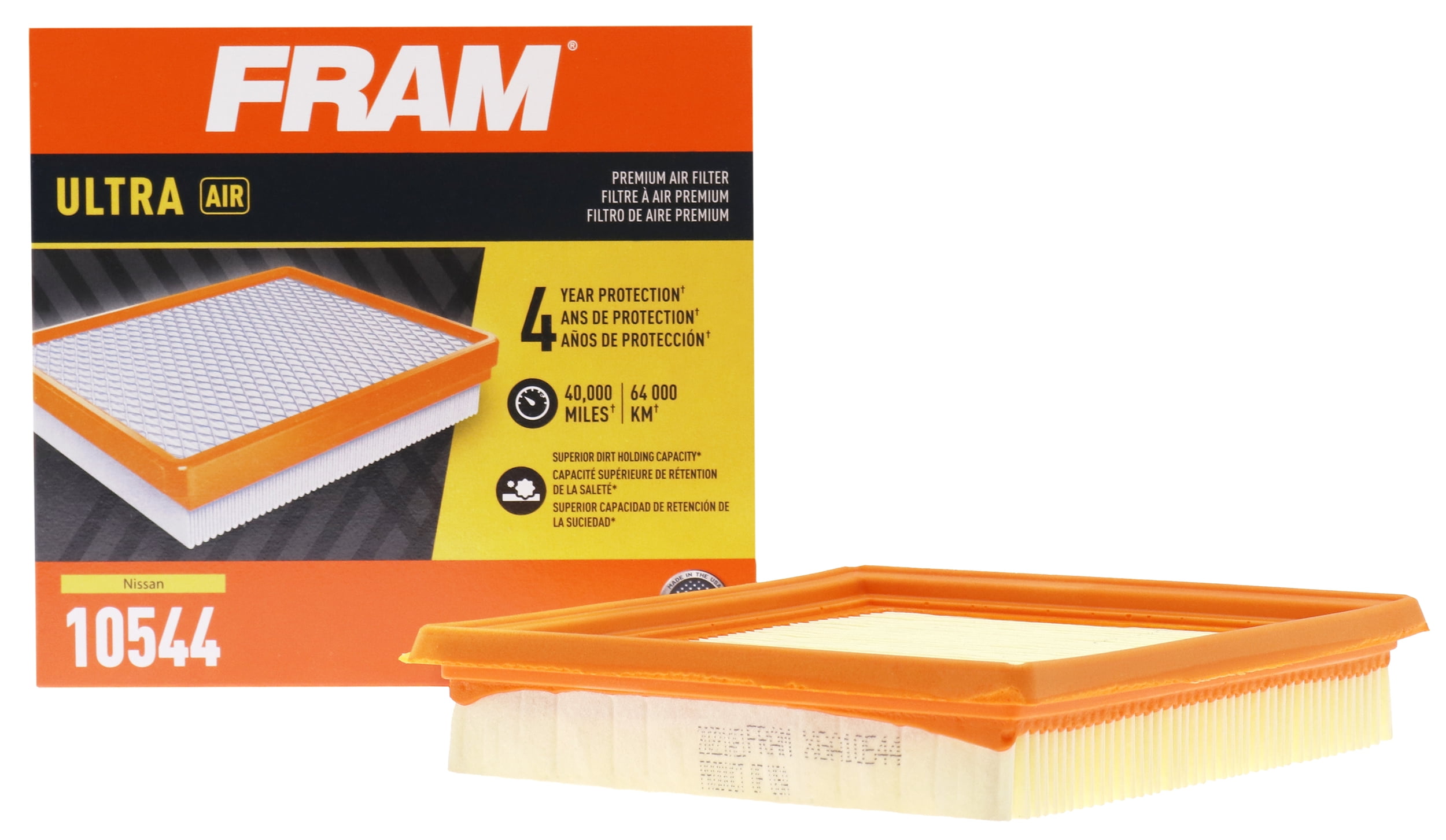 (2 pack) FRAM Ultra Air XGA10544, Premium Engine Air Filter, Replacement Filter for Select Nissan Vehicles Fits select: 2008-2013 INFINITI G37, 2007-2008 INFINITI G35