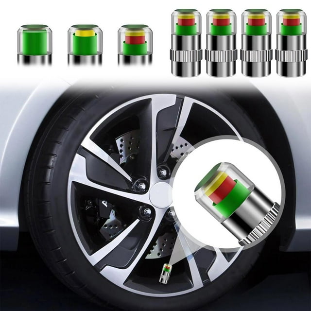 Feltree 4 Pcs Valves de Moniteur de Pression des Pneus de Voiture