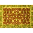 thumbnail image 1 of Ahgly Company Machine Washable Indoor Rectangle Oriental Yellow Traditional Area Rugs, 5' x 7', 1 of 4