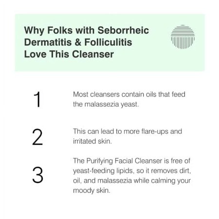 Purifying Facial Cleanser, Soothe and Heal Seborrheic Dermatitis - 4oz