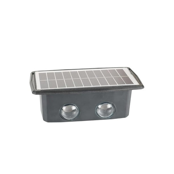 Bewildely Luz de pared de paisaje solar, lámpara impermeable, lavadora creativa, Sensor de foco, decoración fuerte para patio, inteligente Iluminación y accesorios 4LED Bewildely HA073237-01