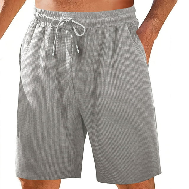 pstuiky Pantalones cortos deportivos para hombre, Pantalones de playa holgados y rectos de talla mediana para hombre, pantalones deportivos casuales de cinco puntos Pantalones cortos de golf