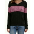 thumbnail image 2 of idosla Womens Sweaters Trendy Color Block Tops Long Sleeve Shirts Fall Outfits Early Fall Fashion 2025 Winter Clothing (Purple, M), 2 of 7