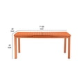 thumbnail image 5 of Benjara Meta 95" Extendable Dining Table- Orange Aluminum Frame- Plank Top, 5 of 10