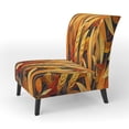 thumbnail image 3 of Designart "A Field of Golden Harvest Corn III" Yellow Floral Upholstered Accent Chair - Traditional Arm Chair For Bedroom, 3 of 5