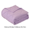 thumbnail image 3 of Couverture d'Été Douce et Agréable pour la Peau, Imprimé Uni, Coton Lavé, Couverture de Lit Résistante aux Déchirures 59x79 Po, Gadgets de Refroidissement pour Temps Chaud, Douce, Pelucheuse, Légère, Couverture Fraîche d'Été pour Lit, Canapé, Sofa, 3 of 5