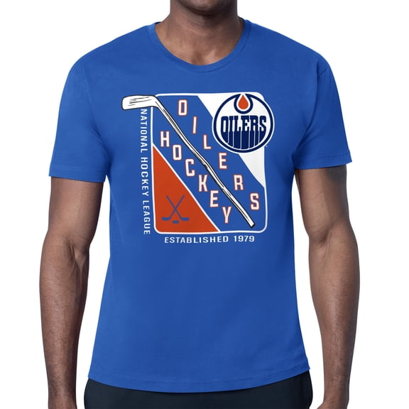 Men's Starter Royal Edmonton Oilers Shield Graphic T-Shirt
