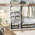thumbnail image 3 of zryjcvu 2-Tier Expandable Shoe Rack  Adjustable Shoe Organizer &amp; Storage for Closet  17.7-31.5 Inch Heavy Duty Metal Shoe Shelf  Space Saving Rack for Entryway  Hallway  Front Door En, 3 of 6