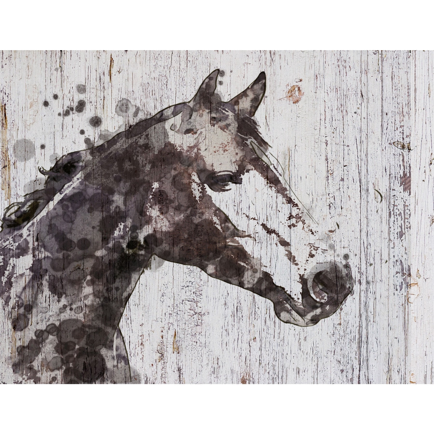 Marmont Hill "Skylar Horse" by Irena Orlov Painting Print on Wrapped Canvas
