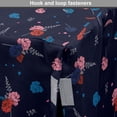 thumbnail image 4 of Navy Blue Dog Crate Cover, Various Little Lavender Carnation Flowers Design Leaves and Colorful Blots, Easy to Use Pet Kennel Cover for Dogs, 35" x 23" x 27", Indigo Multicolor, by Ambesonne, 4 of 6