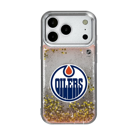 Edmonton Oilers Linen Logo iPhone Glitter Case