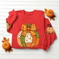 thumbnail image 6 of Ynynloco Women's Pumpkin Graphic with Bow Sweatshirts Crewneck Casual Fall Long Sleeve Tops, 6 of 7