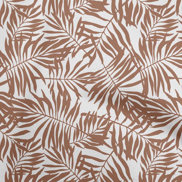 oneOone Velvet Brown Fabric Leaf Sewing Craft Projects Fabric Prints By Yard 58 Inch Wide