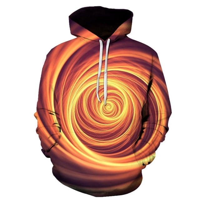 3D ic Color Rendering Element Couple Hooded Sweater Street Cool Hip Hop Men's Fashion Hooded Pullover 3D Top