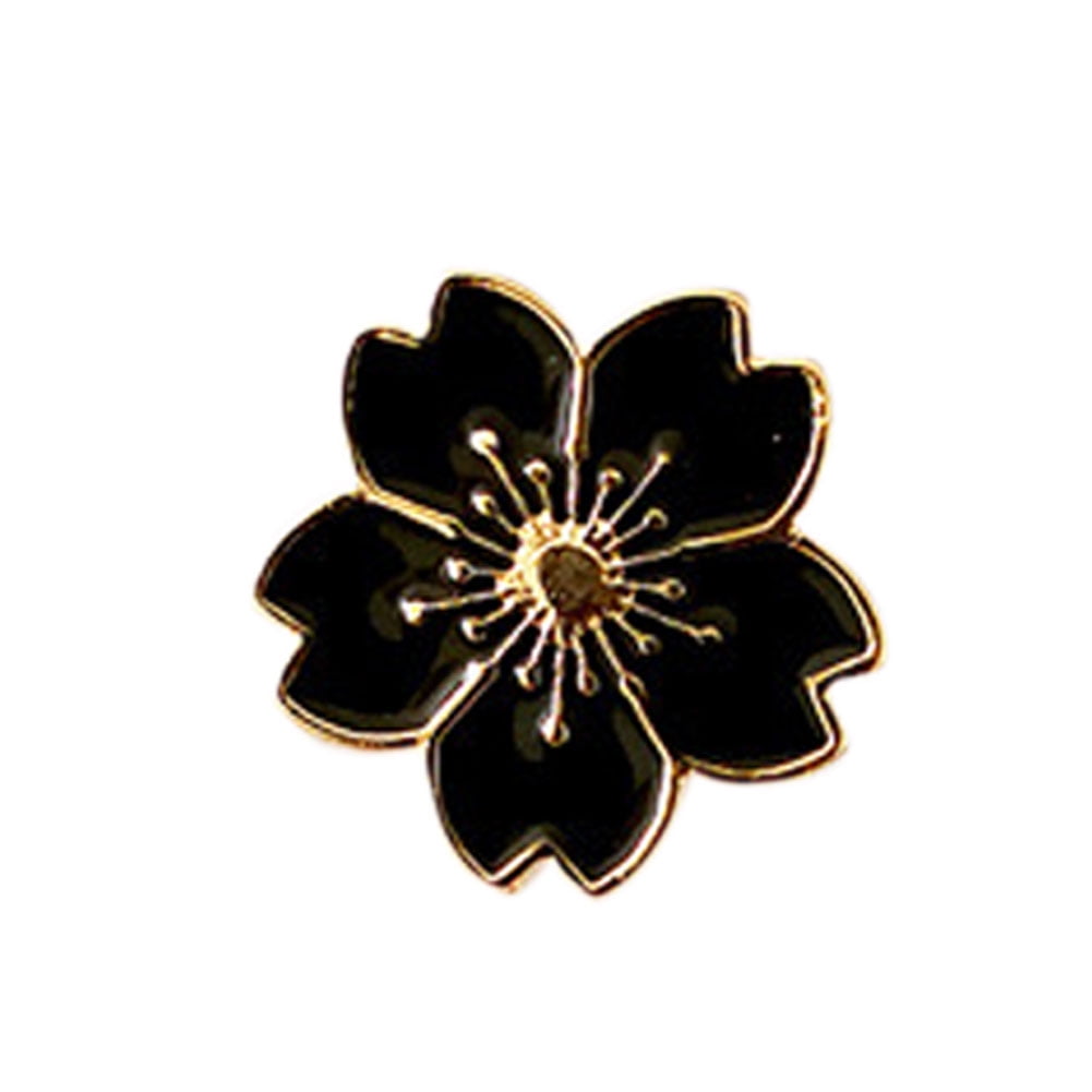 Diamante Flower Brooch Women Shirt Cubic Zircon Lapel Pins Safety Buckle Buttons