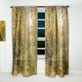 thumbnail image 2 of Designart 'Pathway in Beautiful Autumn Forest' Landscapes Green Sheer Curtain Panel, 2 of 5