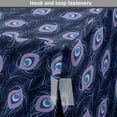 thumbnail image 4 of Peacock Dog Crate Cover, Creative Pattern with Abstract Bohemian Feathers, Easy to Use Pet Kennel Cover Small Dogs Puppies Kittens, 7 Sizes, Lavender Ceil Blue, by Ambesonne, 4 of 6