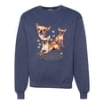 thumbnail image 2 of Wild Bobby, If It's Not a Chihuahua It's Just a Dog Gift, Unisex Crewneck Graphic Sweatshirt, Vintage Heather Navy, Small, 2 of 4