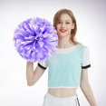 thumbnail image 1 of Hbdhejl 2Pcs Cheerleaders Handheld Color Flower Sports Activities Performance Cheering Supplies Round High Density Color Strip Lightweight Double Finger Ring Buckle Design Anti Slip Off, 1 of 4